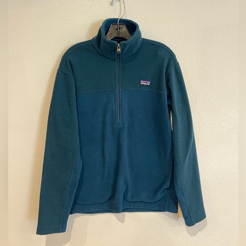 Patagonia Lightweight Fleece Quarter Zip Teal Blue Green Men’s Size Small